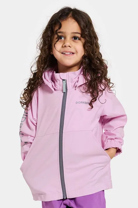 Дитяча куртка Didriksons HALLON KIDS JKT колір фіолетовий
