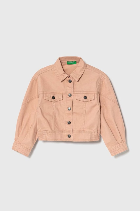Παιδικό μπουφάν United Colors of Benetton χρώμα: ροζ