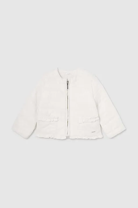 Otroška jakna Mayoral bela barva
