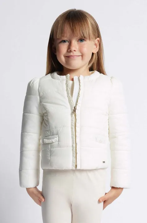 Otroška jakna Mayoral bela barva