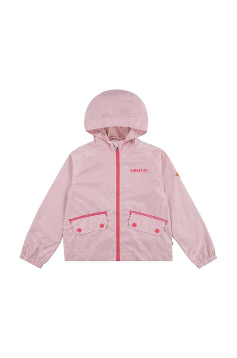 Παιδικό μπουφάν Levi's LVG MESH LINED WOVEN JACKET χρώμα: ροζ
