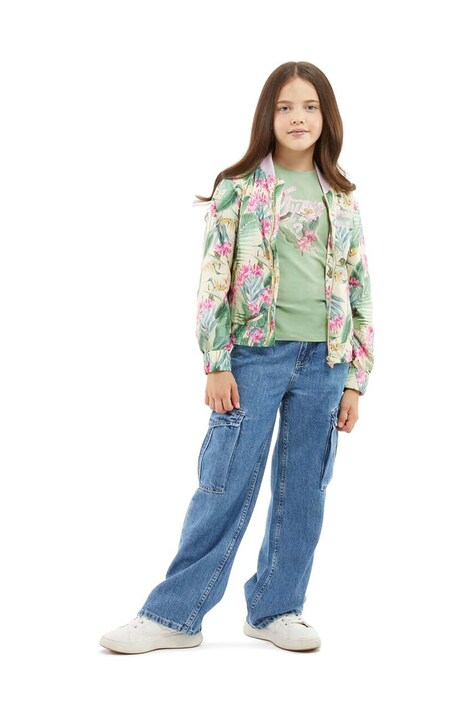 Guess geaca bomber pentru copii culoarea verde