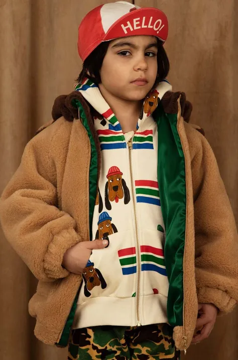 Detská bunda Mini Rodini béžová farba