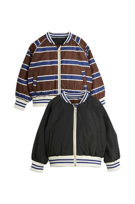 Детская двусторонняя куртка Mini Rodini цвет коричневый