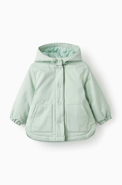 zippy geaca bebe culoarea verde