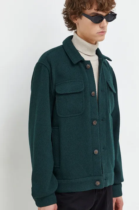Srajčna jakna Les Deux zelena barva