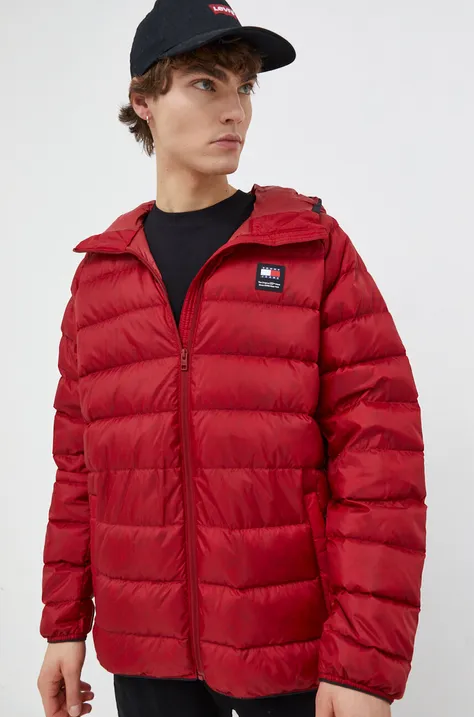 Пуховая куртка Tommy Jeans мужская цвет бордовый зимняя