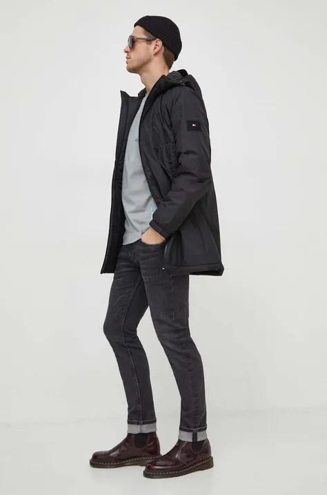 Куртка Tommy Hilfiger чоловіча колір чорний перехідна