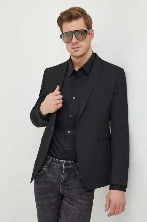 Σακάκι Calvin Klein χρώμα: μαύρο