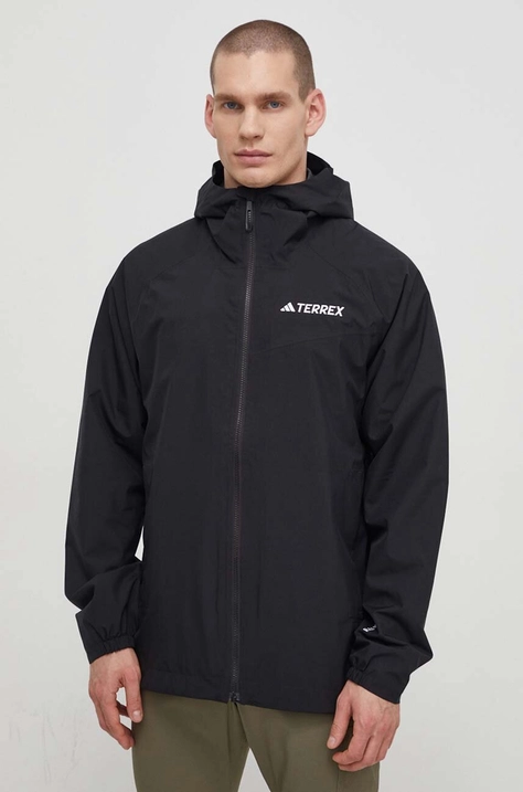 Kišna jakna adidas TERREX Multi 2L RAIN.RDY za muškarce, boja: crna, IP1435