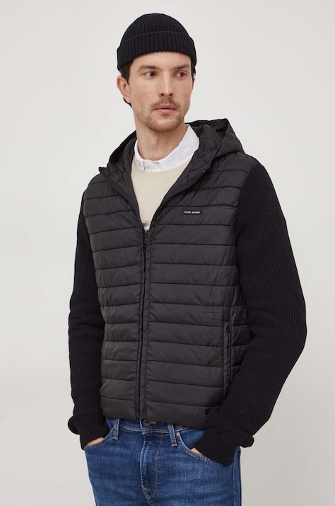 Куртка Pepe Jeans Martin чоловіча колір чорний перехідна PM702401