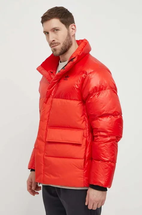 Pernata jakna adidas Originals za muškarce, boja: crvena, zimu