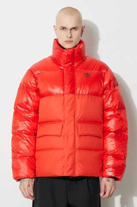Пухова куртка adidas Originals чоловіча колір червоний зимова
