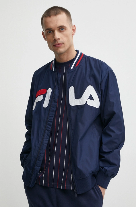 Μπουφάν bomber Fila Logrono ανδρικό, χρώμα: ναυτικό μπλε, FAM0679