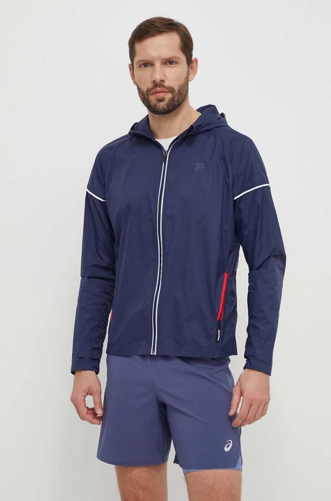 Fila windbreaker Ruffano culoarea albastru marin, de tranzitie