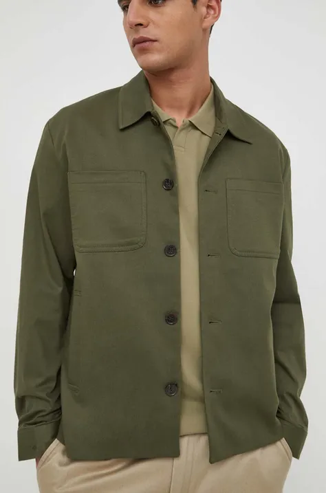 Куртка-сорочка Les Deux колір зелений перехідна