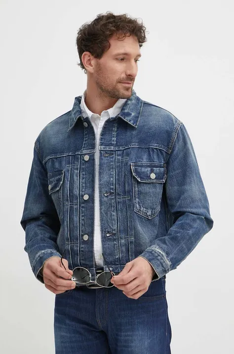Polo Ralph Lauren giacca di jeans uomo colore blu  710931934