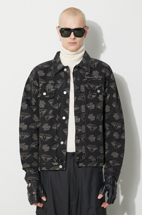 Billionaire Boys Club geacă din denim Diamonds & Dollars Denim bărbați, culoarea negru, de tranziție, B23409
