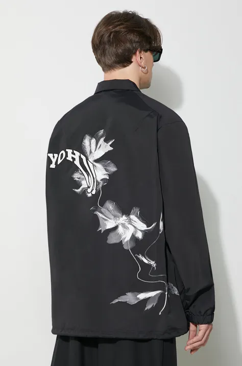 Bunda Y-3 Coach Jacket pánska, čierna farba, prechodná, IR7106