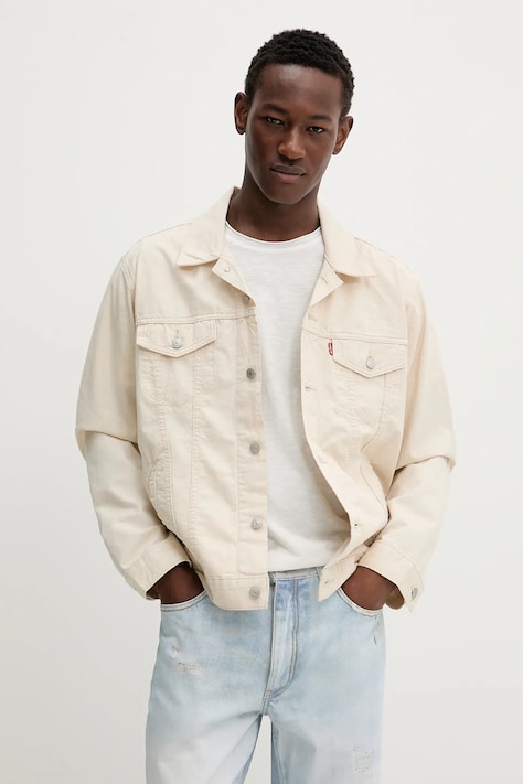 Džínová bunda Levi's pánská, tmavomodrá barva, přechodná