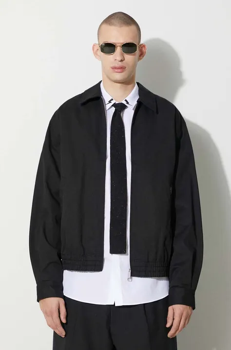 Jakna Carhartt WIP Newhaven Jacket za muškarce, boja: crna, za prijelazno razdoblje, oversize, I032912.8902