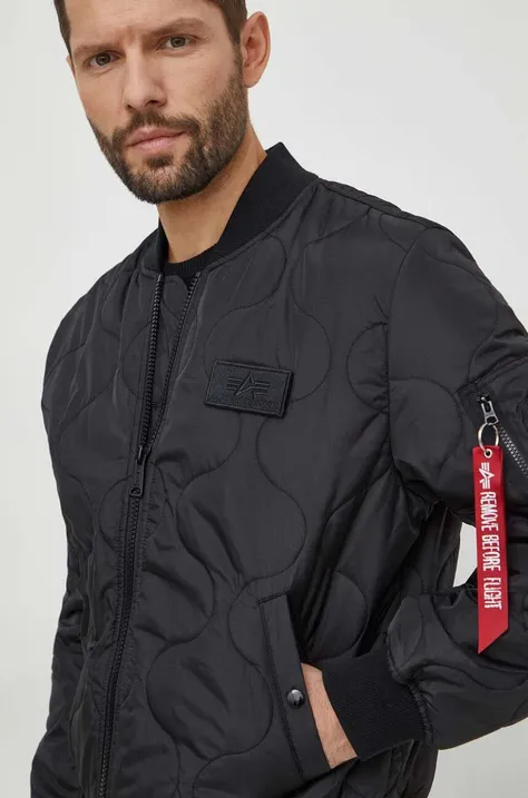 Куртка-бомбер Alpha Industries MA-1 ALS мужская цвет чёрный переходная