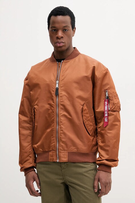 Alpha Industries bomber jacket MA-1 CS men’s navy blue color 136136