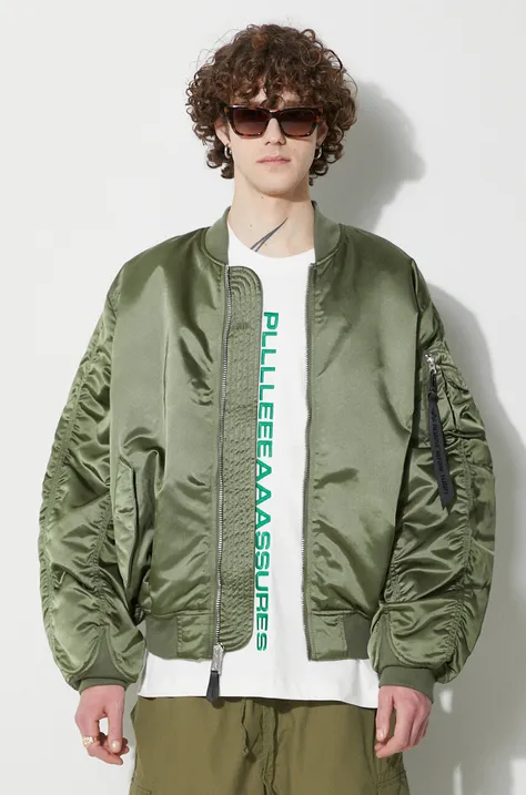 Куртка-бомбер Alpha Industries MA-1 UV чоловіча колір зелений зимова 146115UV