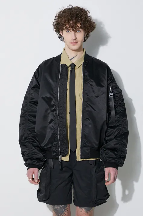 Куртка-бомбер Alpha Industries MA-1 UV мужской цвет чёрный зимняя 146115UV
