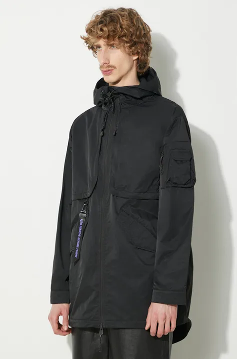 Alpha Industries jacket Utility Fishtail UV men's black color 146117UV