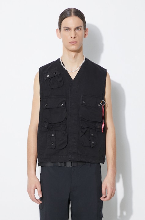 Alpha Industries smanicato Military Vest uomo colore nero 136113
