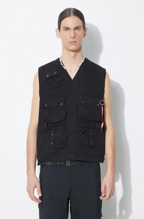 Alpha Industries vesta Military Vest barbati, culoarea negru, de tranzitie, 136113