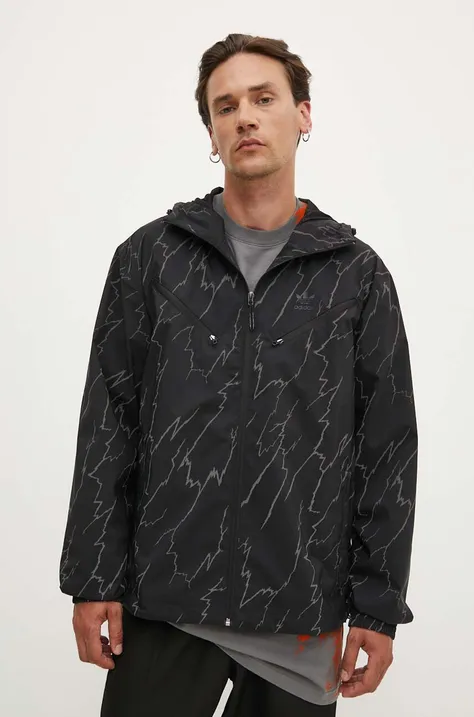 Куртка adidas Originals Light мужская цвет чёрный переходная oversize IM9878