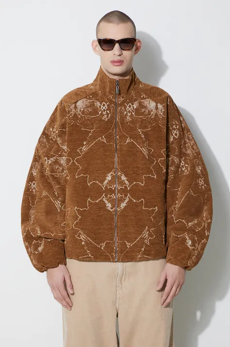 Куртка Daily Paper Search Rhythm Track Jacket мужская цвет коричневый переходная oversize 2411002