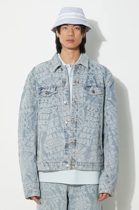 Daily Paper denim jacket Settle Macrame men's blue color 2411011