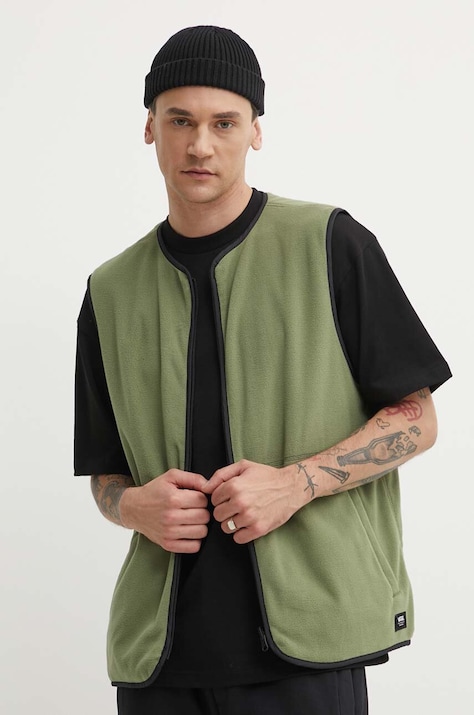 Dvostranski brezrokavnik Vans moški, zelena barva