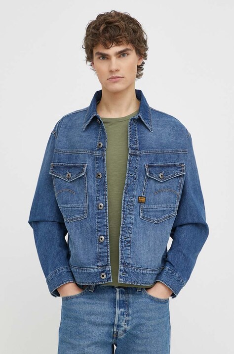 G-Star geacă din denim bărbați, de tranziție