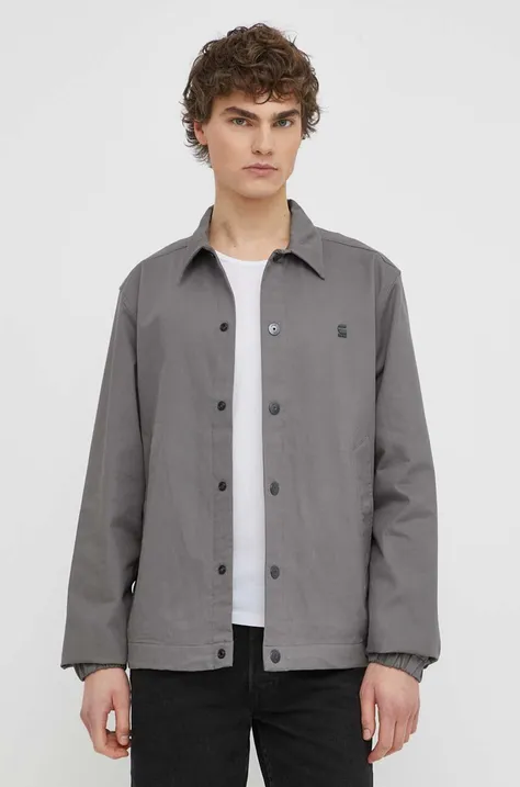 Хлопковая куртка G-Star Raw цвет серый переходная