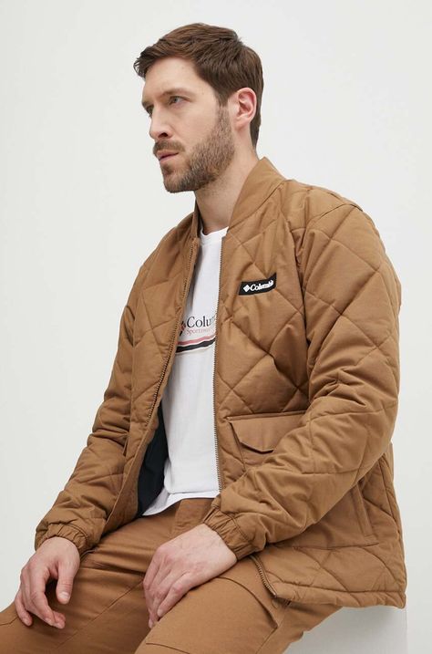 Μπουφάν Columbia Rad Padded χρώμα: καφέ, 2071251