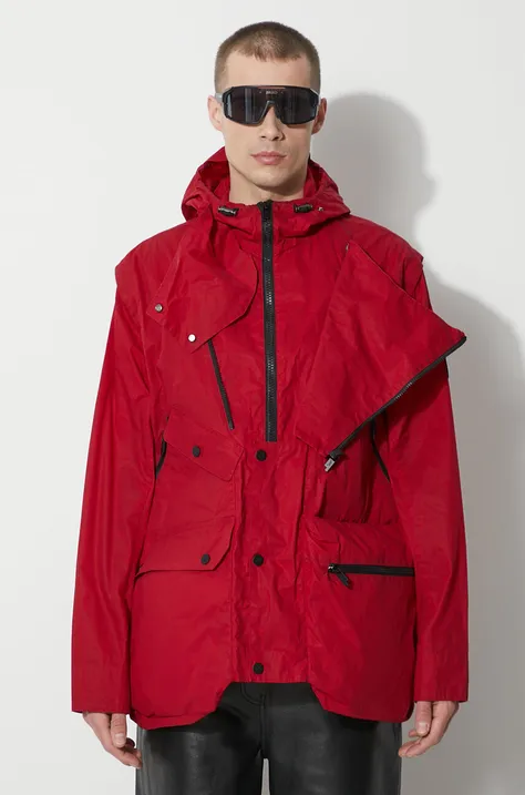 Bavlnená bunda A-COLD-WALL* Cargo Storm Jacket červená farba, prechodná, ACWMO254