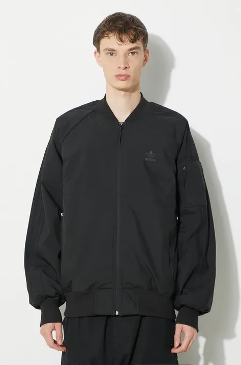Куртка-бомбер adidas Originals мужская цвет чёрный переходная IS5385