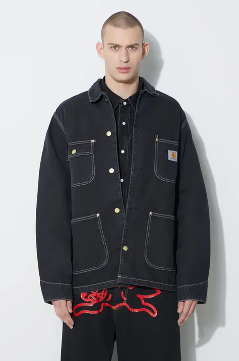 Джинсова куртка Carhartt WIP OG Chore Coat чоловіча колір чорний перехідна I031896.8906