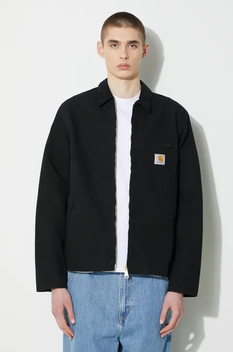 Traper jakna Carhartt WIP Detroit Jacket za muškarce, boja: crna, za prijelazno razdoblje