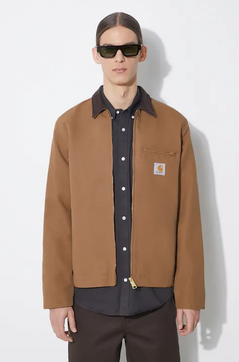 Carhartt WIP cotton jacket Detroit Jacket brown color I032940.00S01
