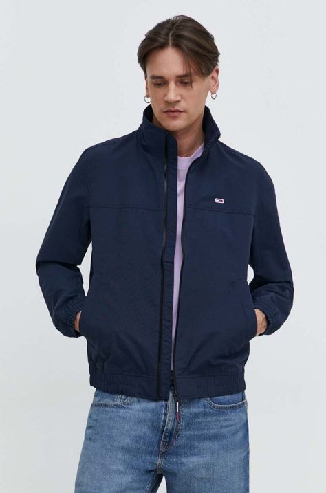 Μπουφάν Tommy Jeans χρώμα: ναυτικό μπλε