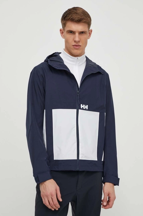 Nepromokavá bunda Helly Hansen Rig pánská, tmavomodrá barva