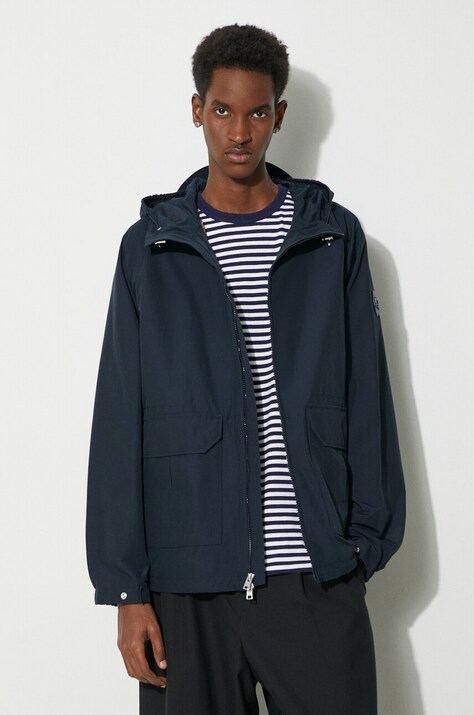 Jakna Woolrich Cruiser Hooded Jacket za muškarce, boja: tamno plava, za prijelazno razdoblje, CFWOOU0884MRUT3662