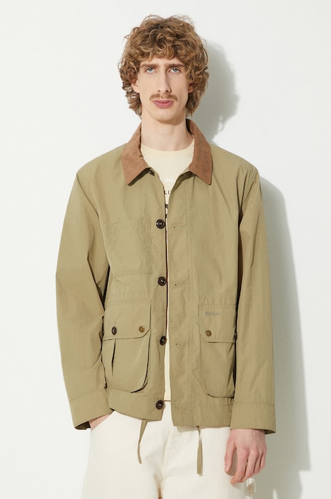 Barbour geaca Denby Casual barbati, culoarea verde, de tranzitie, MCA0965