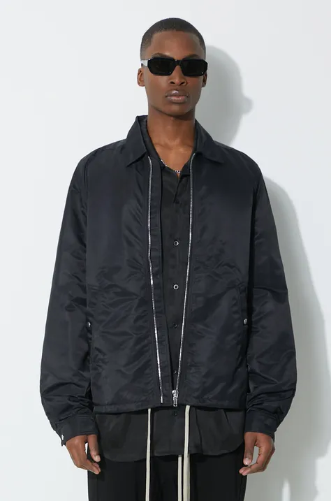 Куртка Rick Owens Zipfront чоловіча колір чорний перехідна DU01D1783.BRET1.09
