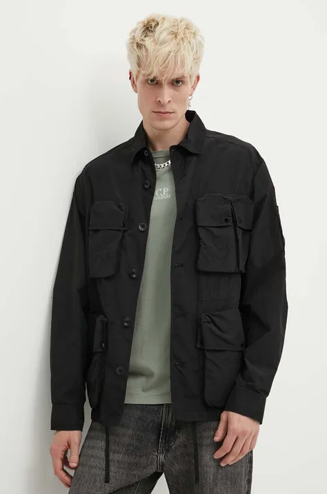 C.P. Company jacket Flatt Nylon Utility men's black color 16CMOS015A005991G
